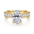 Olya - 14K Yellow Gold Oval Diamond Engagement Ring