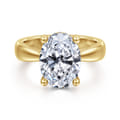 Elysian - 14K Yellow Gold Oval Diamond Engagement Ring