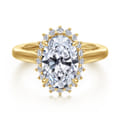 Yemaya - 14K Yellow Gold Oval Halo Diamond Engagement Ring