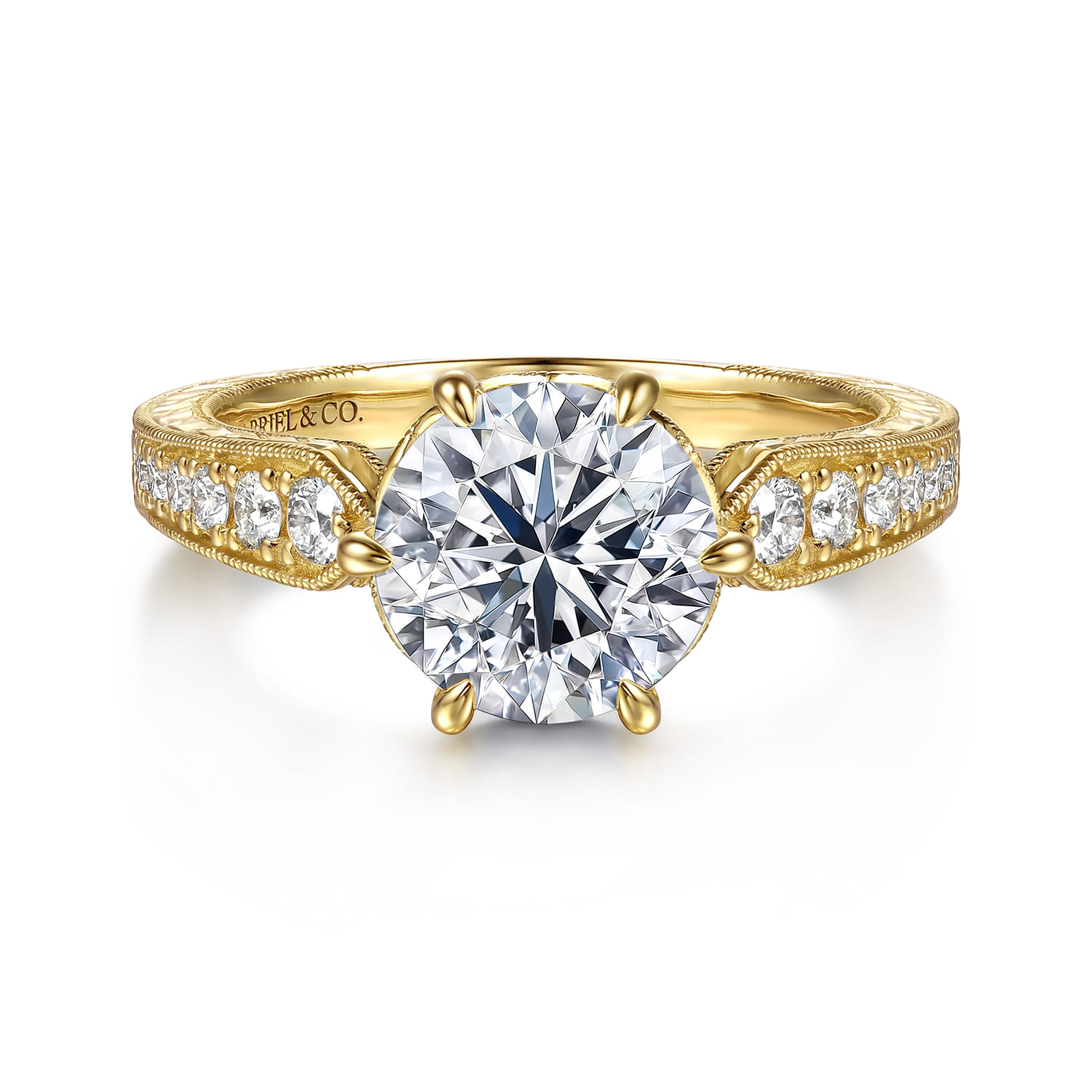 Vintage Inspired Diamond Engagement Ring