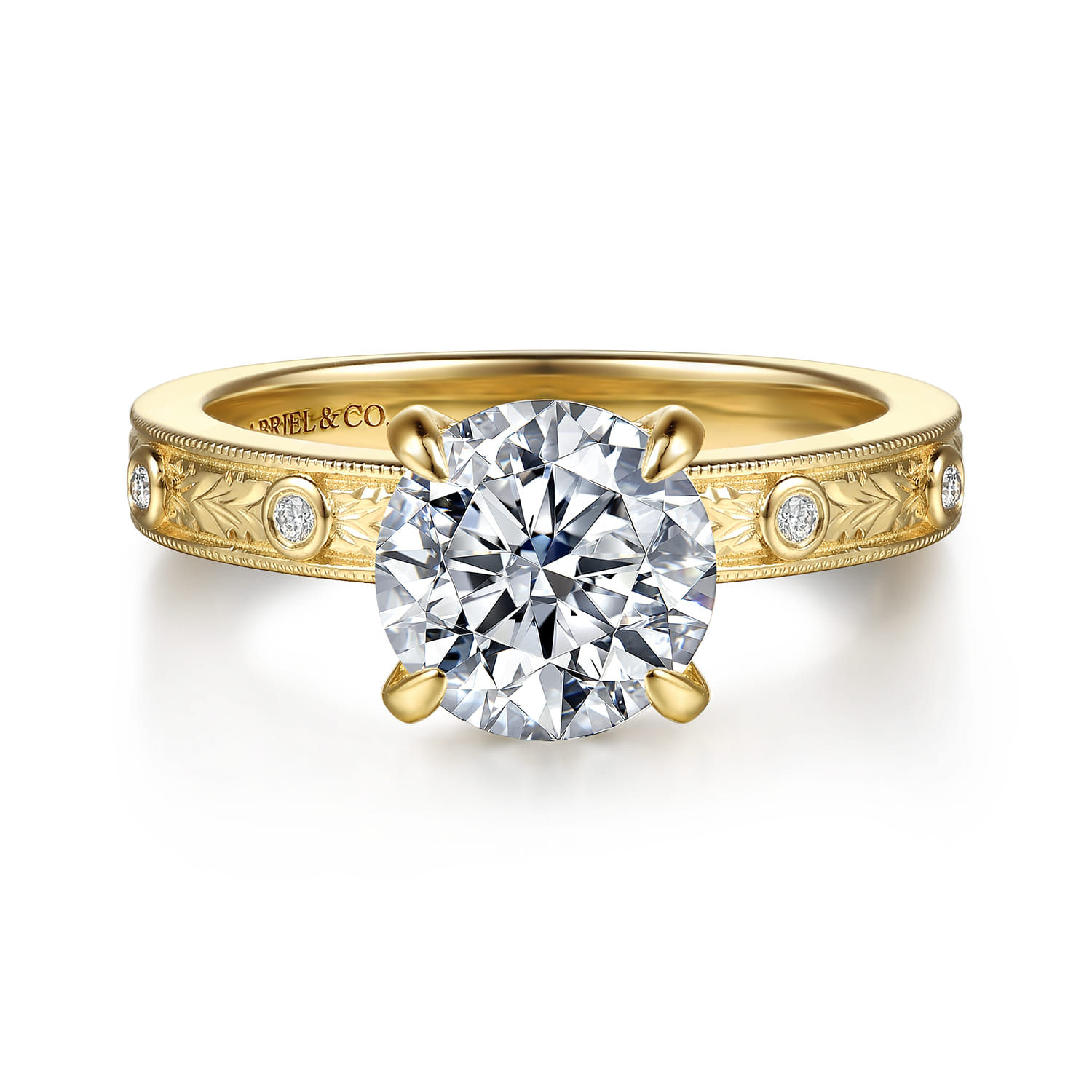 Vintage Inspired Diamond Engagement Ring