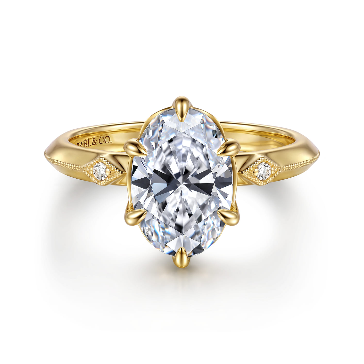 Vintage Inspired Three Stone Diamond Engagement Ring