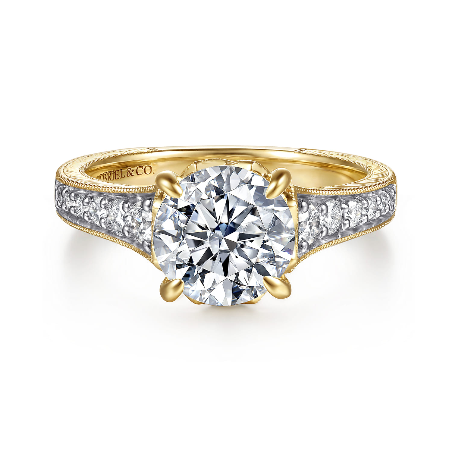 Vintage Inspired Diamond Engagement Ring
