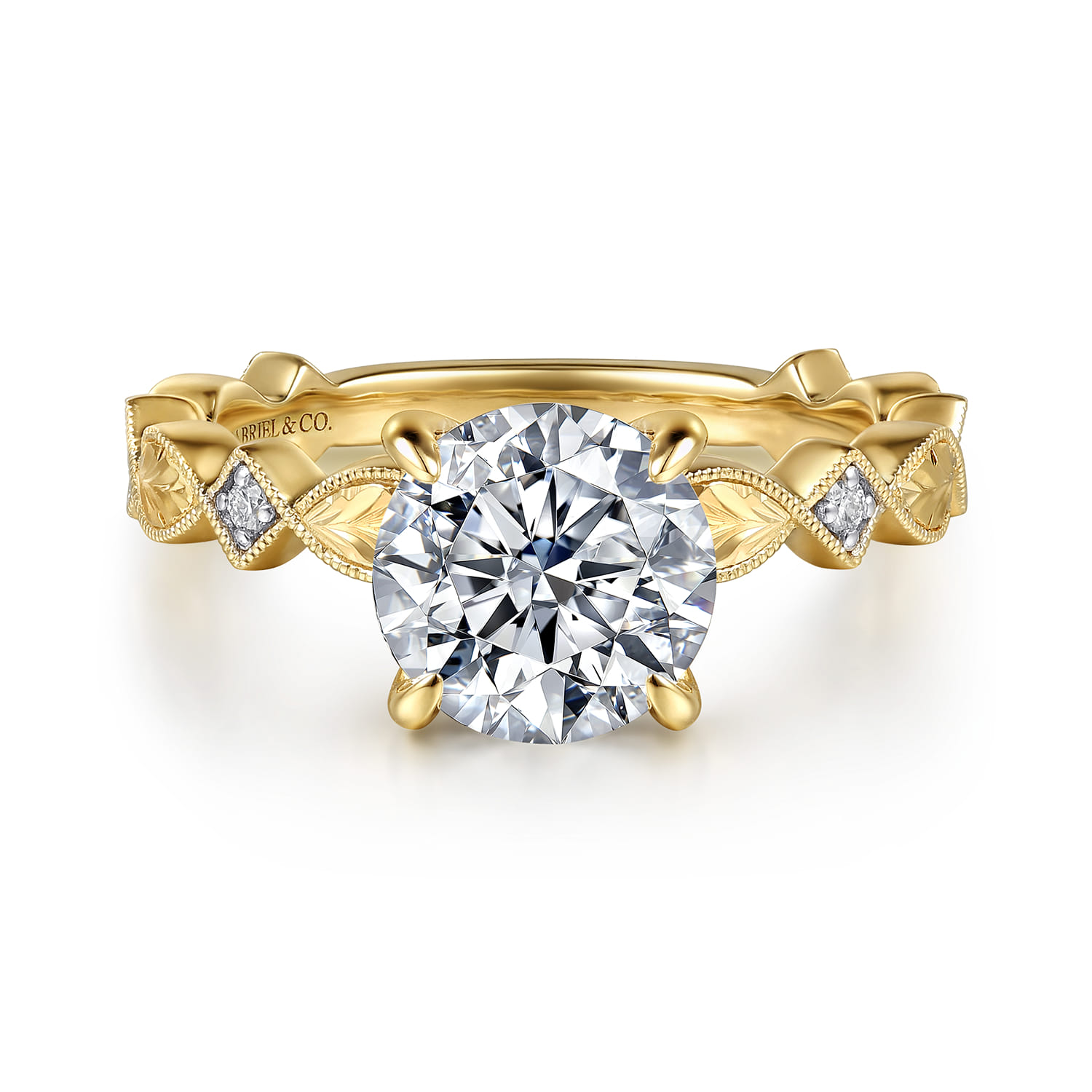 Vintage Inspired Diamond Engagement Ring