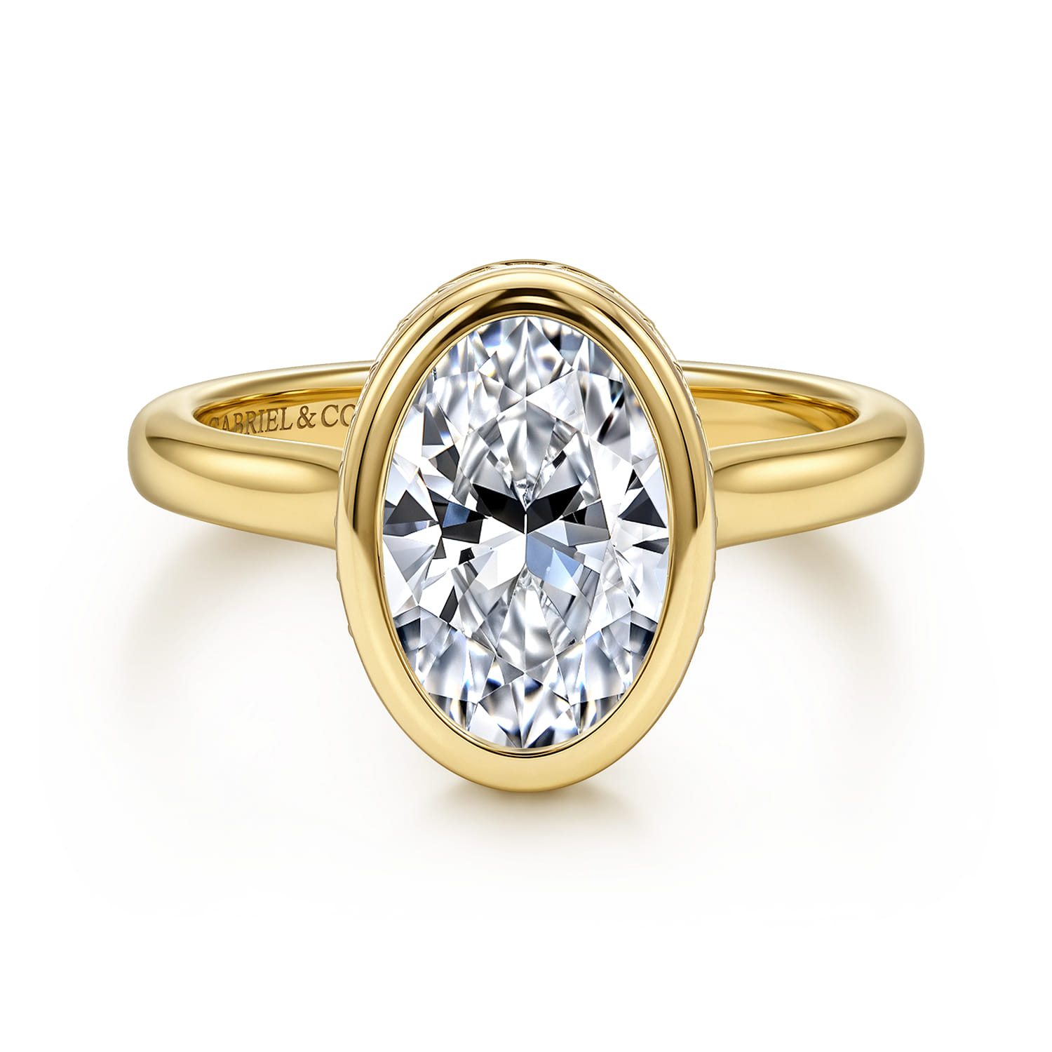 Hidden Halo Diamond Engagement Ring
