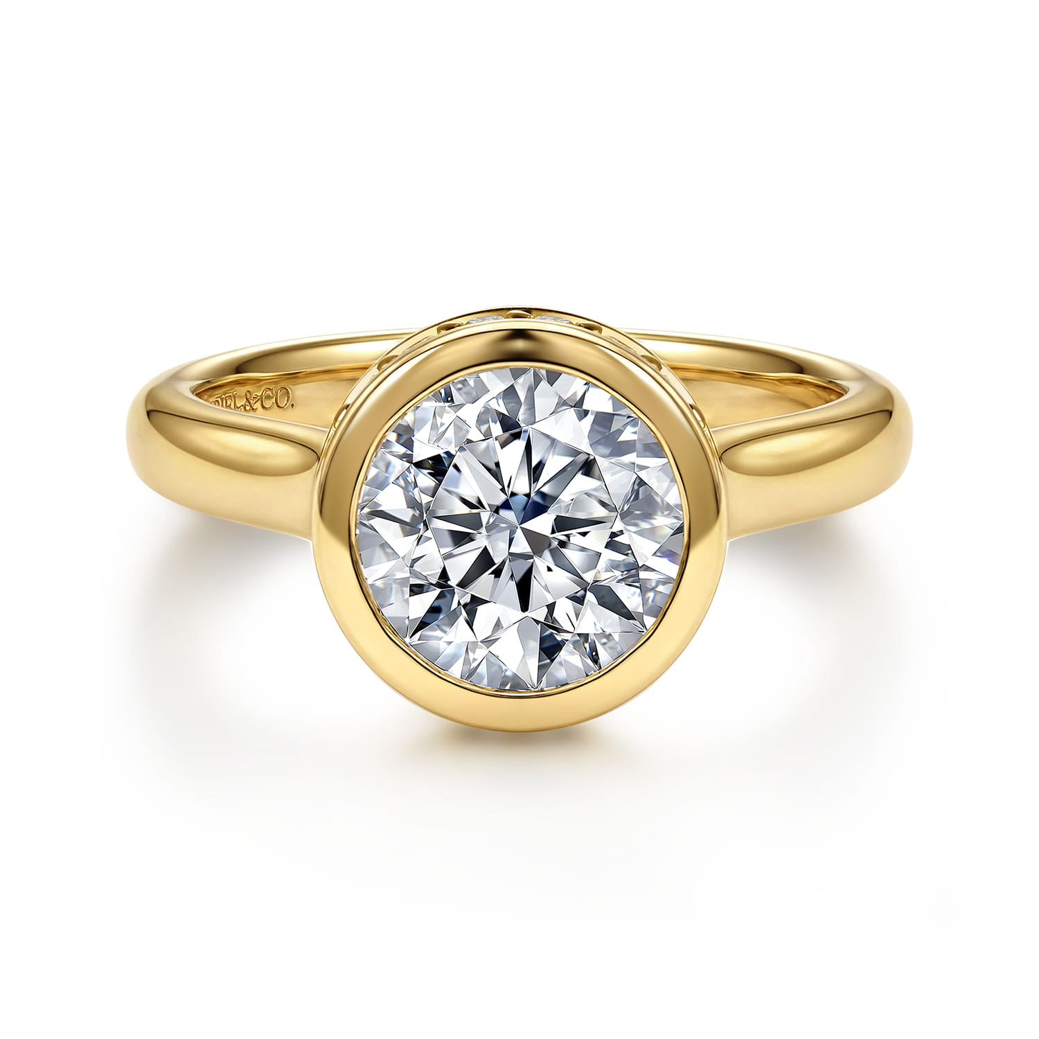Hidden Halo Diamond Engagement Ring
