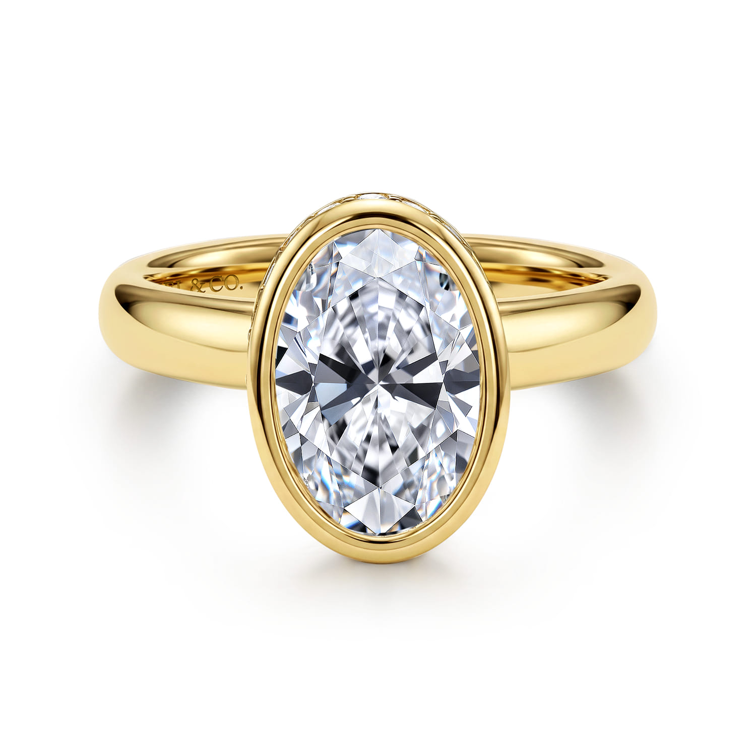 Hidden Halo Diamond Engagement Ring