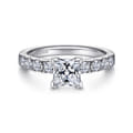 Wyatt - 14K White Gold Princess Cut Diamond Engagement Ring