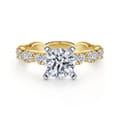 Rowan - 14K White-Yellow Gold Round Diamond Engagement Ring