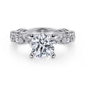Sadie - 14K White Gold Round Diamond Engagement Ring