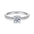 Oyin - Platinum Round Diamond Engagement Ring