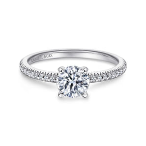 Oyin - Round Diamond Engagement Ring in Platinum