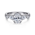 Carrie - 14K White Gold Oval Five Stone Diamond Engagement Ring