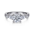 Carrie - 14K White Gold Round Five Stone Diamond Engagement Ring
