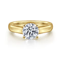 Helen - 14K Yellow Gold Round Diamond Engagement Ring