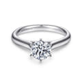 Allie - Platinum Round Diamond Solitaire Engagement Ring