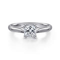Lauren - 14K White Gold Cushion Cut Diamond Engagement Ring