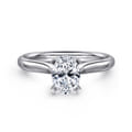 Lauren - 14K White Gold Oval Diamond Engagement Ring