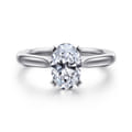 Lauren - 14K White Gold Oval Diamond Engagement Ring