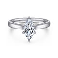 Michelle - 14K White Gold Marquise Shape Diamond Engagement Ring