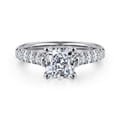 Luciole - 14K White Gold Cushion Cut Diamond Engagement Ring