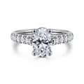 Luciole - 14K White Gold Oval Diamond Engagement Ring