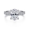 Luciole - 14K White Gold Oval Diamond Engagement Ring