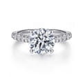 Luciole - 14K White Gold Round Diamond Engagement Ring