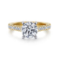 Erica - 14K White-Yellow Gold Round Diamond Engagement Ring