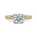 Shanna - 14K White-Yellow Gold Round Diamond Engagement Ring