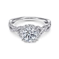 Marissa - 14K White Gold Round Halo Diamond Engagement Ring