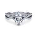 Gina - Platinum Twisted Marquise Shape Diamond Engagement Ring