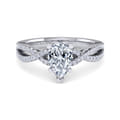 Gina - Platinum Pear Shape Twisted Diamond Engagement Ring