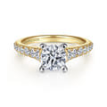 Bridget - 14K White-Yellow Gold Round Diamond Engagement Ring