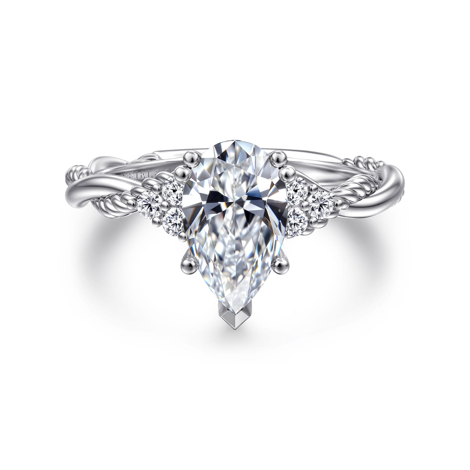 Twisted Diamond Engagement Ring