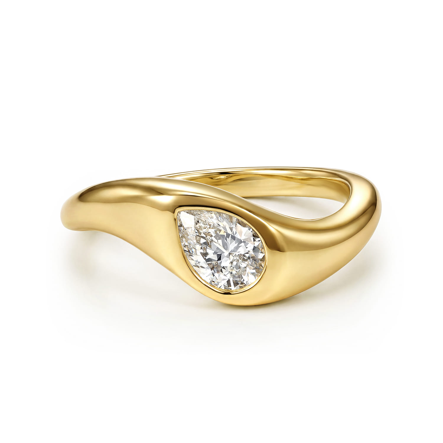 Bypass Diamond Engagement Ring