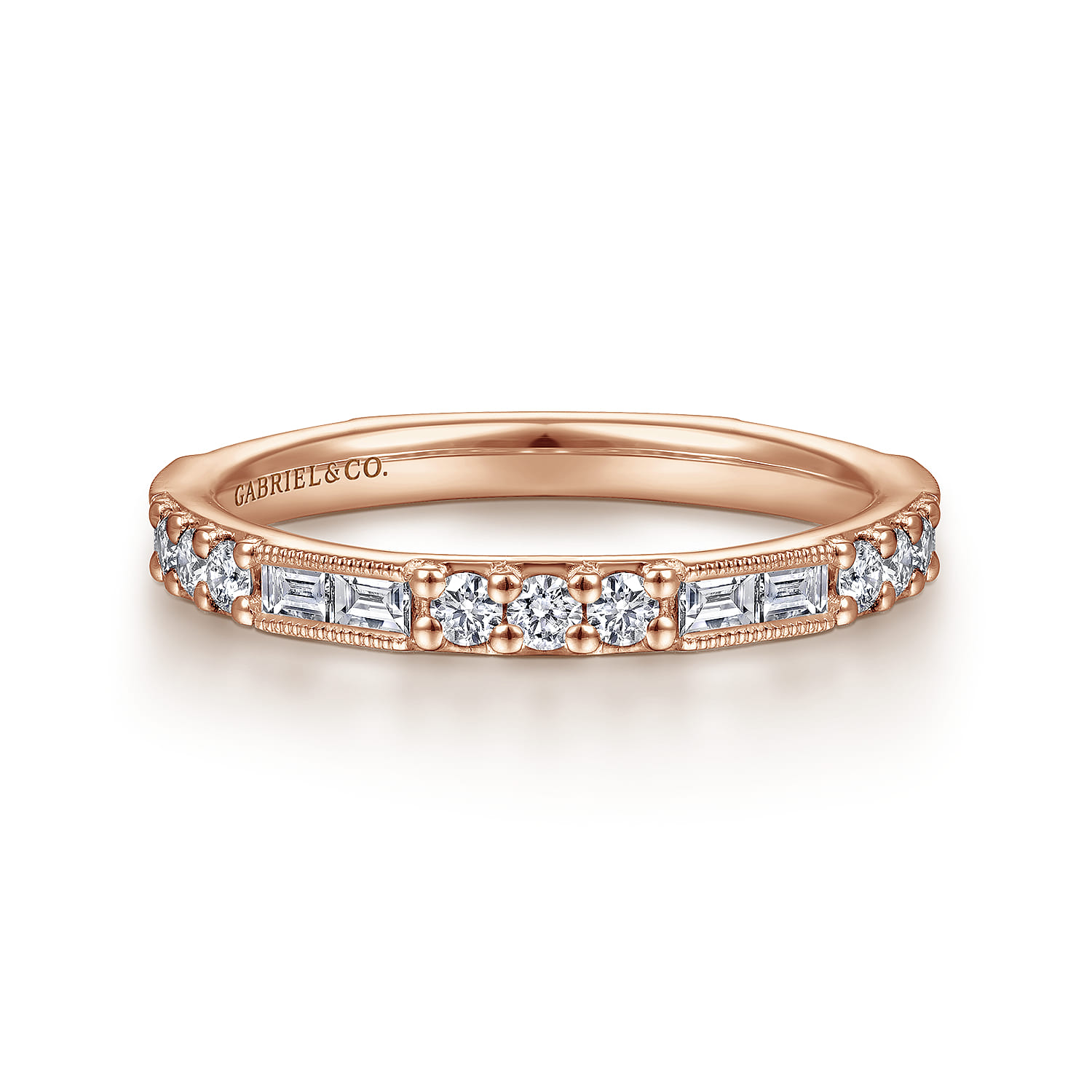 Baguette and Diamond Stackable Ring