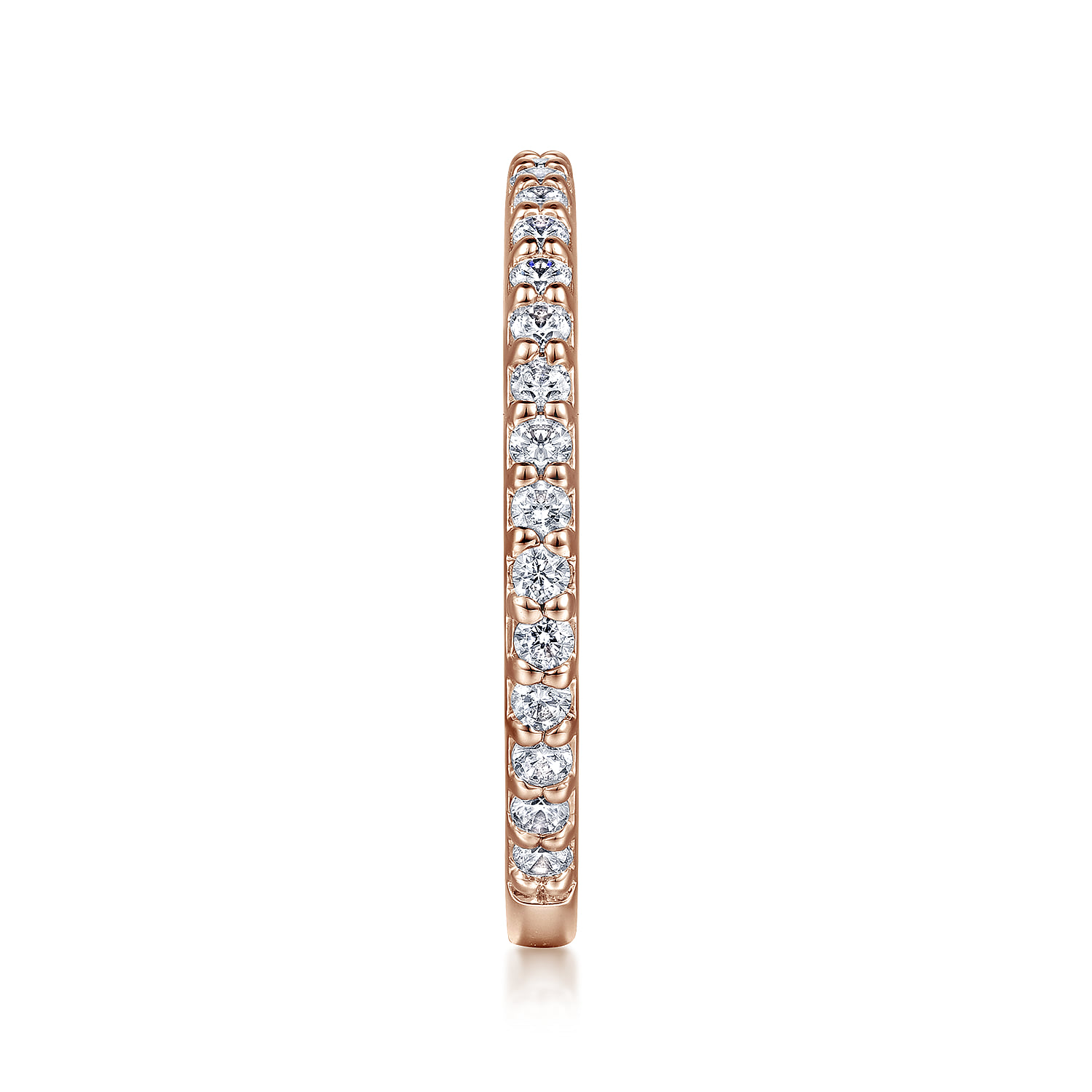 Diamond Ladies Stackable Ring in 14K Rose Gold, photograph 4