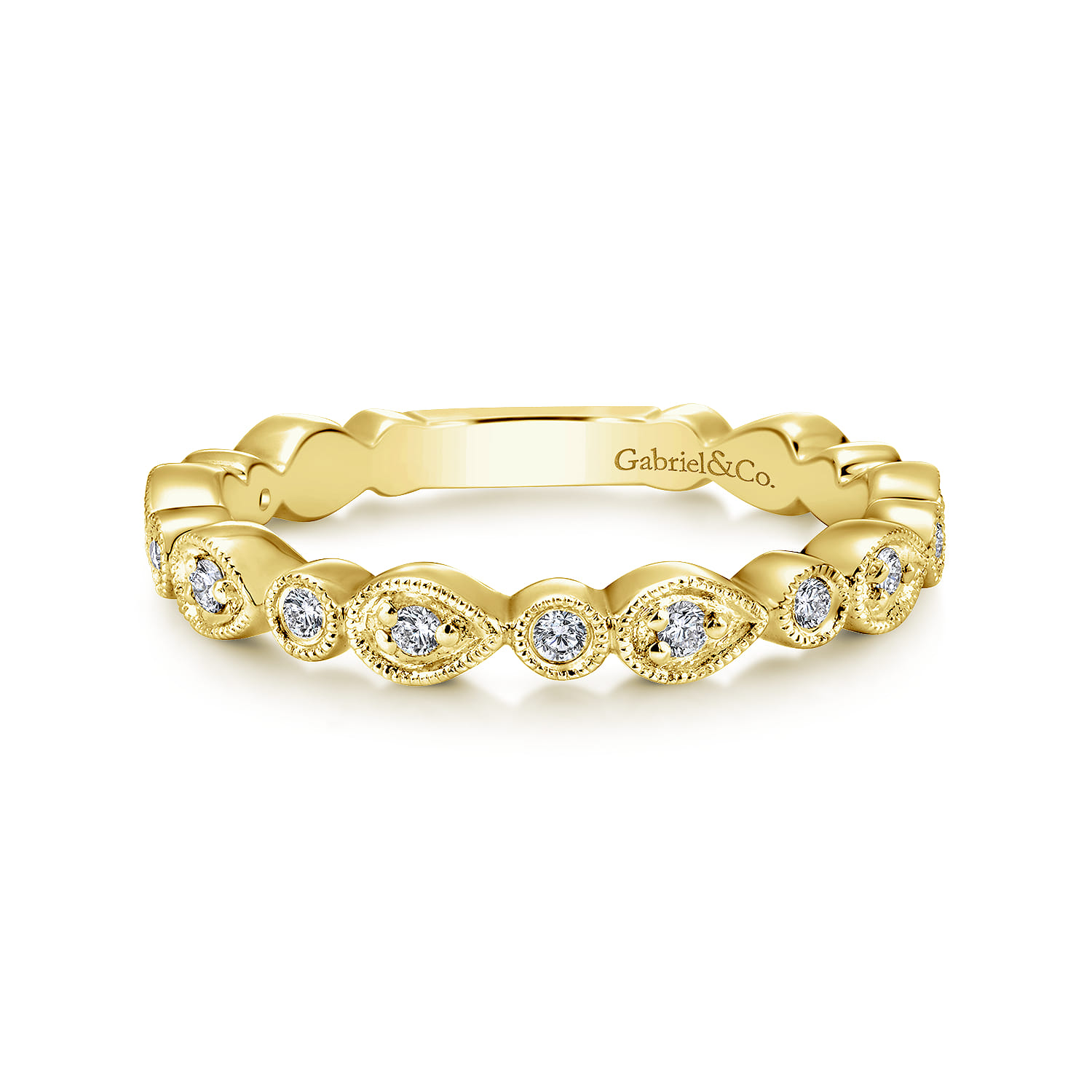 and Station Stackable Diamond Ring