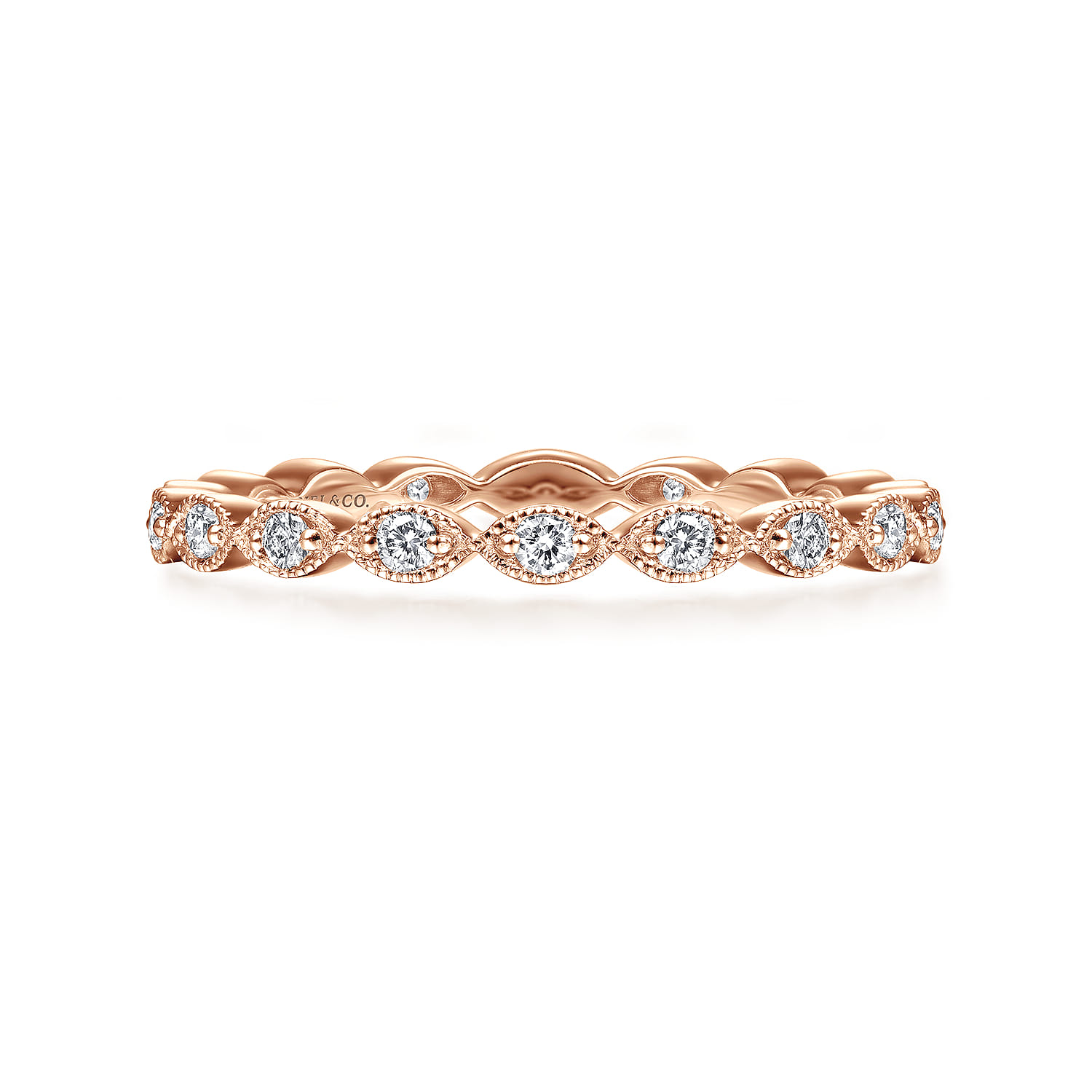 Station Diamond Stackable Ring