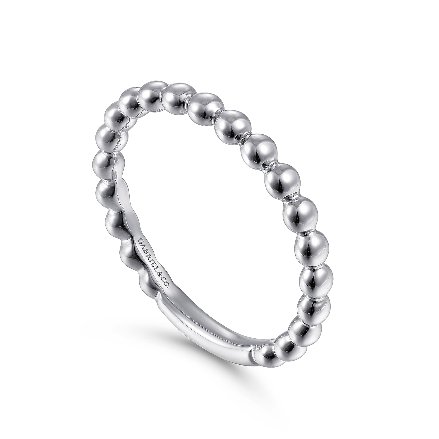 Bujukan Stackable Ring in 14K White Gold, photograph 3