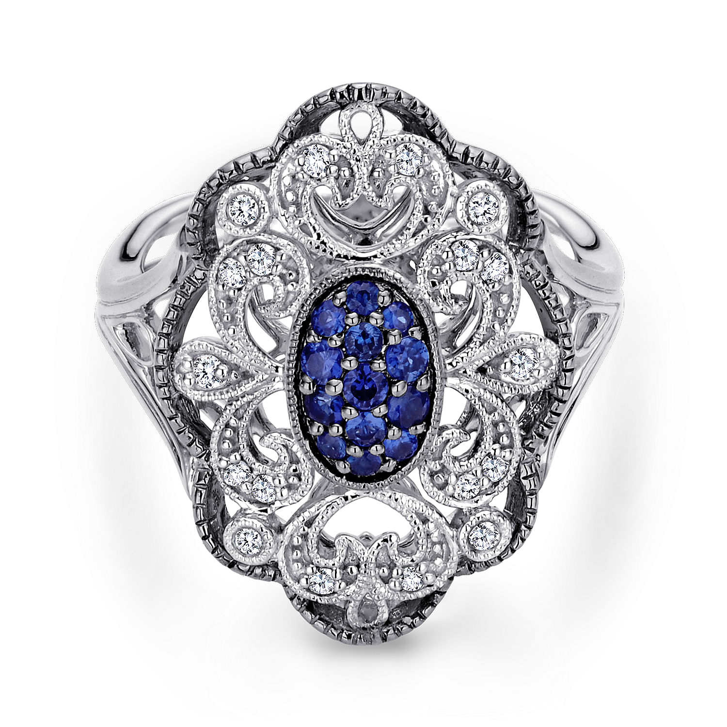 Stunning 925 Sterling Silver Blue Sapphire deals Ring