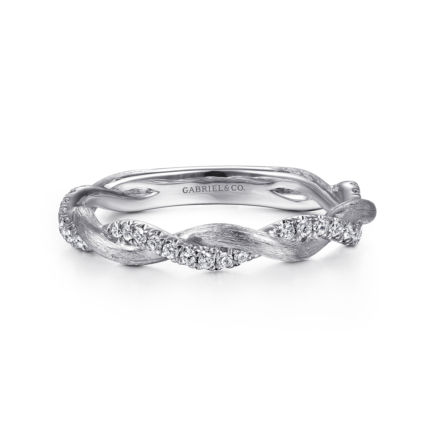 Twisted Diamond Stackable Ring