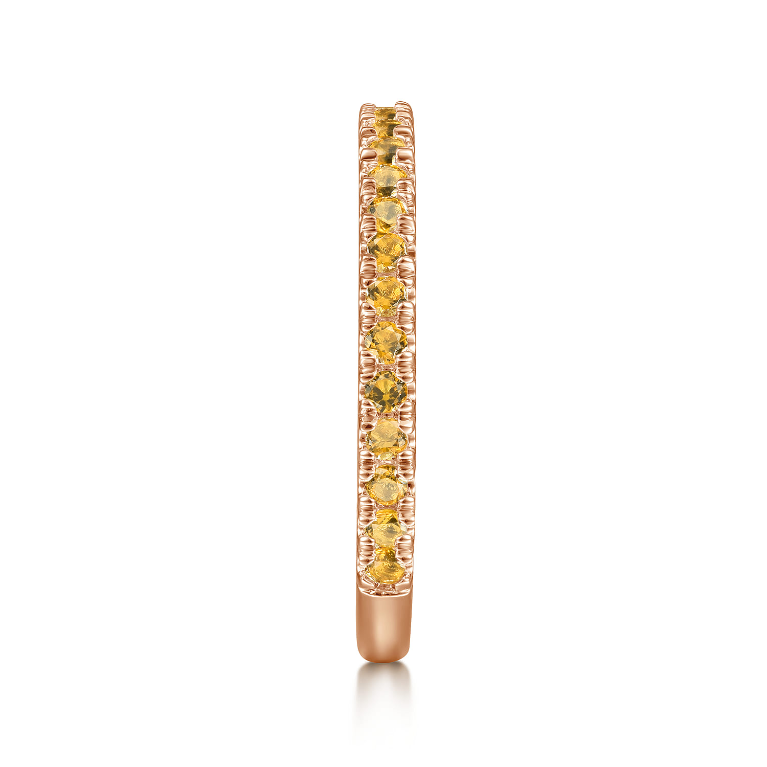 Citrine Stackable Ring in 14K Rose Gold, photograph 4