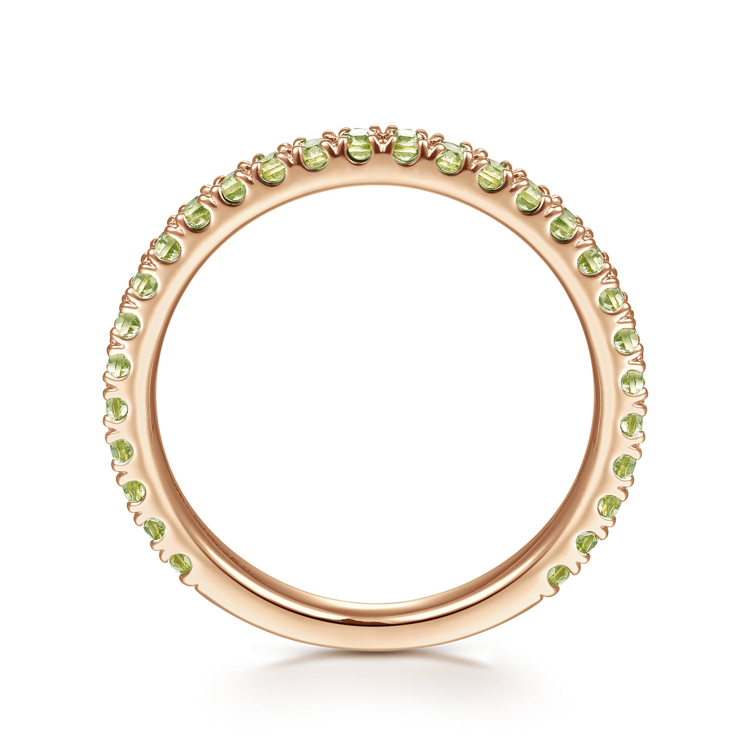 Peridot Stackable Ring in 14K Rose Gold, photograph 2
