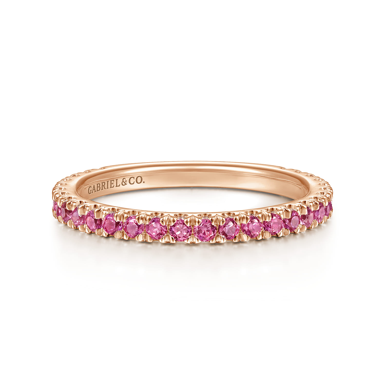 Ruby Stackable Ring in 14K Rose Gold