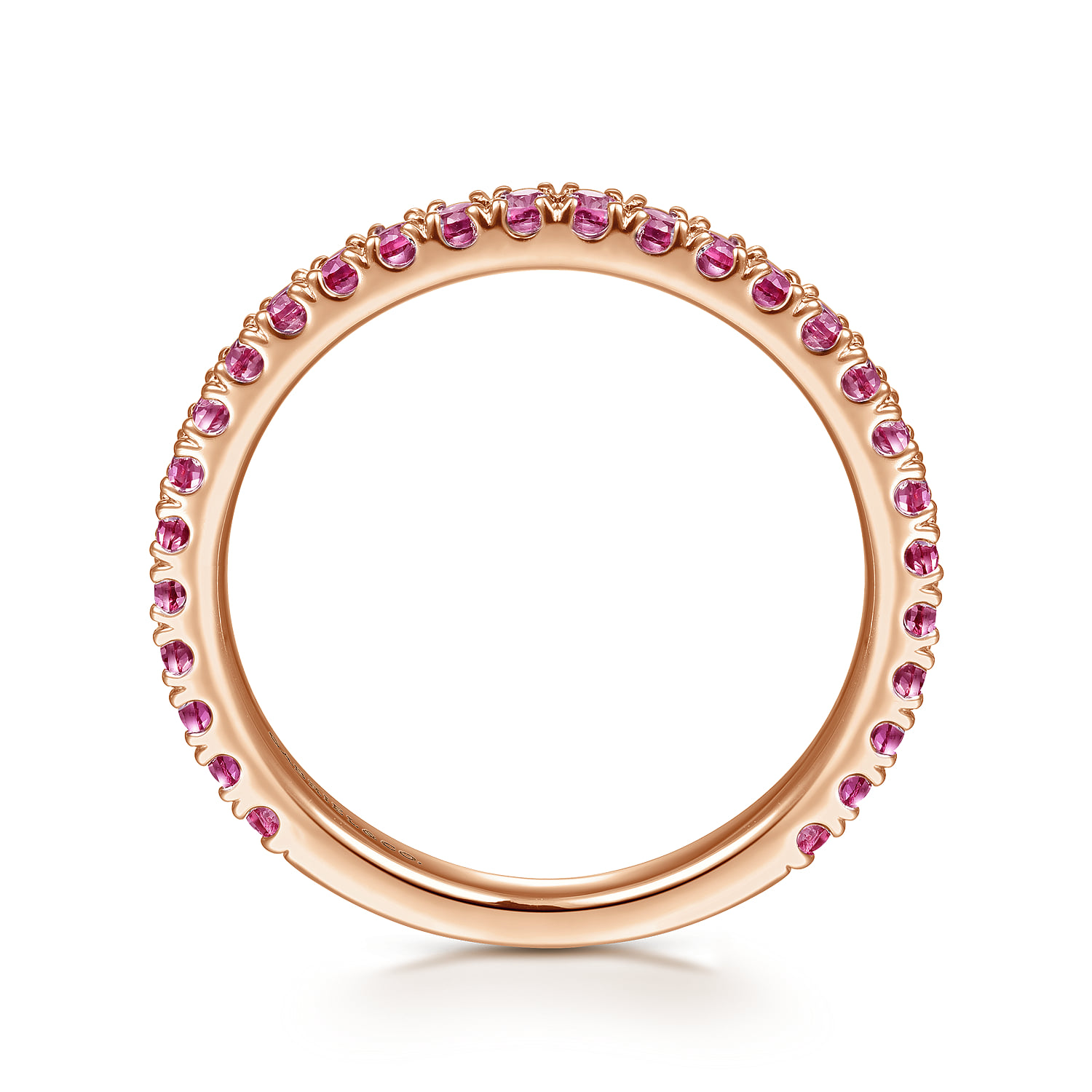 Ruby Stackable Ring in 14K Rose Gold, photograph 2
