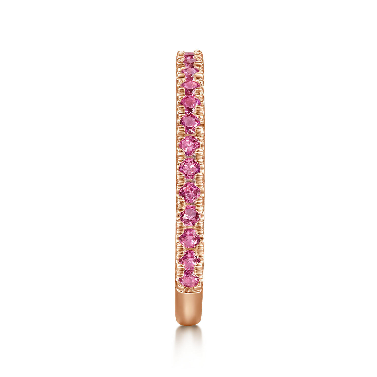 Ruby Stackable Ring in 14K Rose Gold, photograph 4