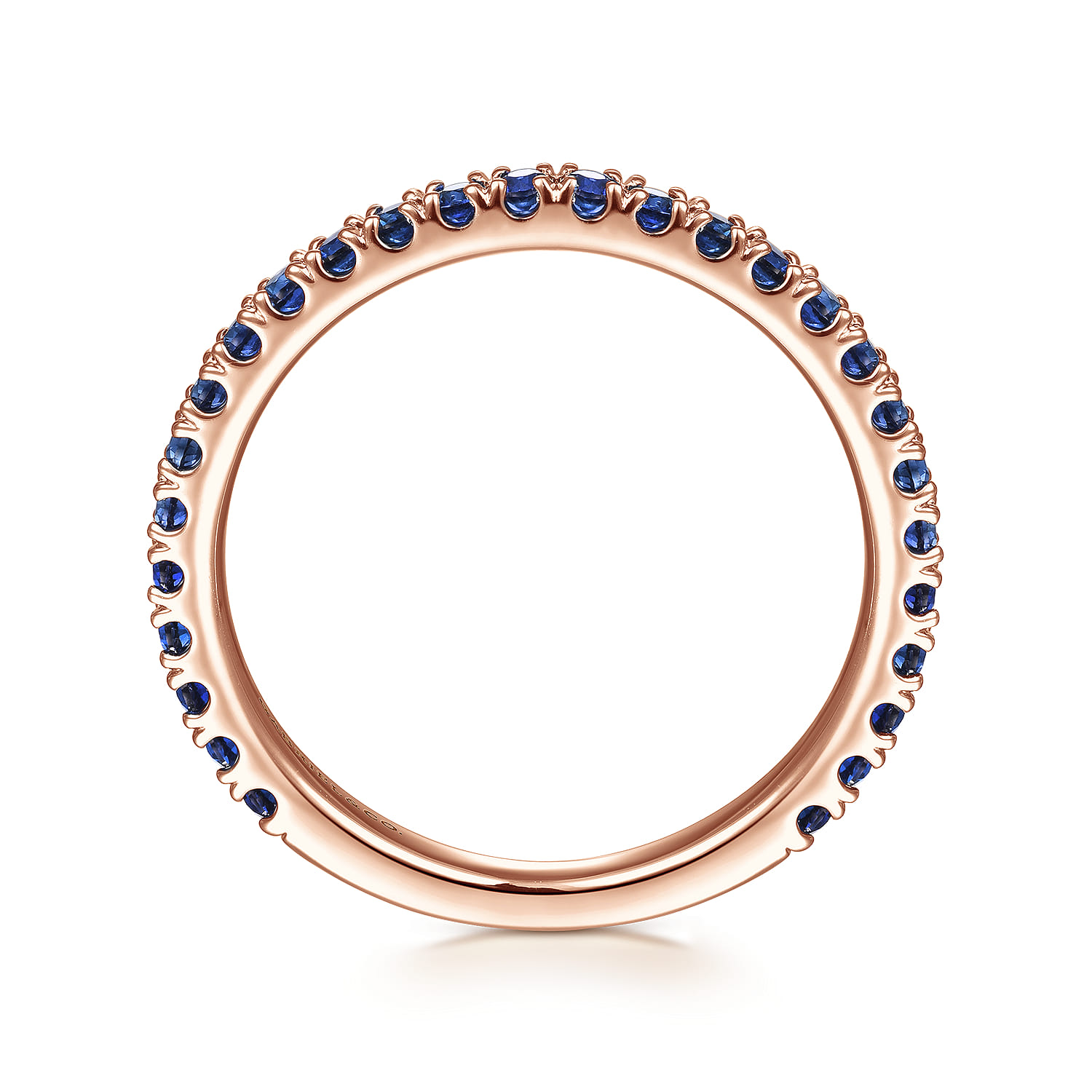 Sapphire Stackable Ring in 14K Rose Gold, photograph 2