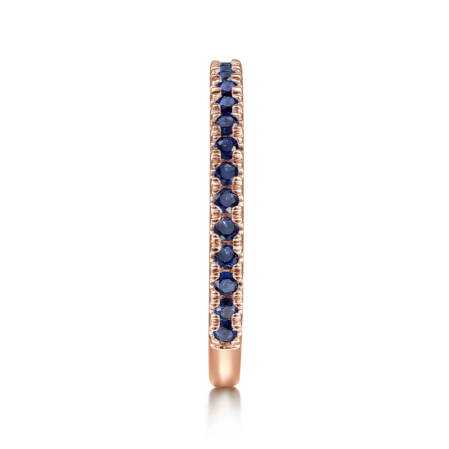Sapphire Stackable Ring in 14K Rose Gold, photograph 4